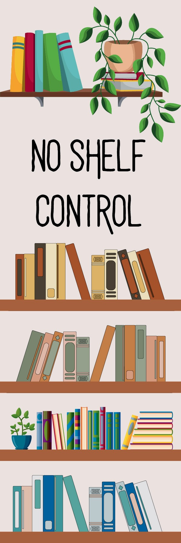 No Shelf Control Bookmark