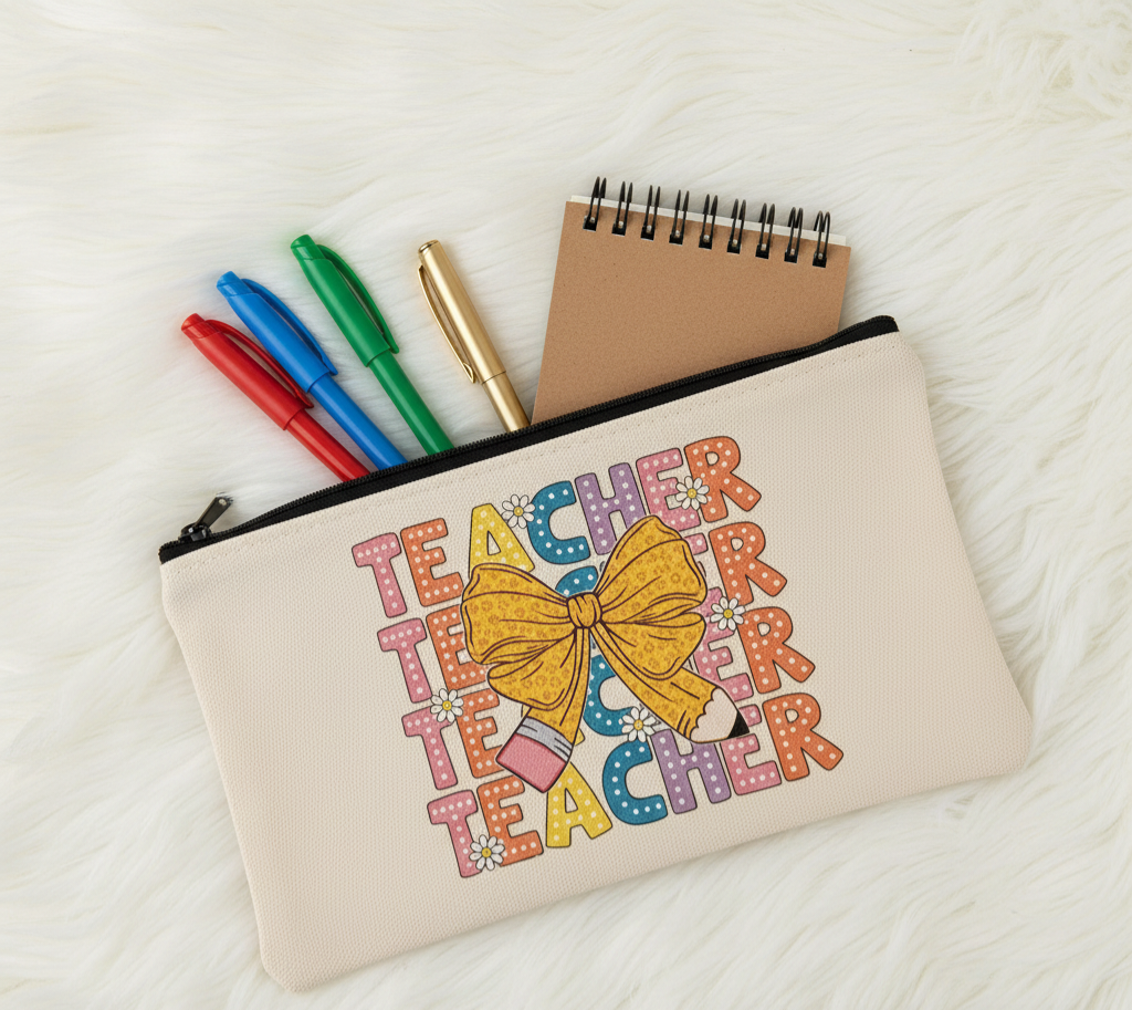 Pencil/Cosmetic Bag - Teacher Teacher Teacher Teacher